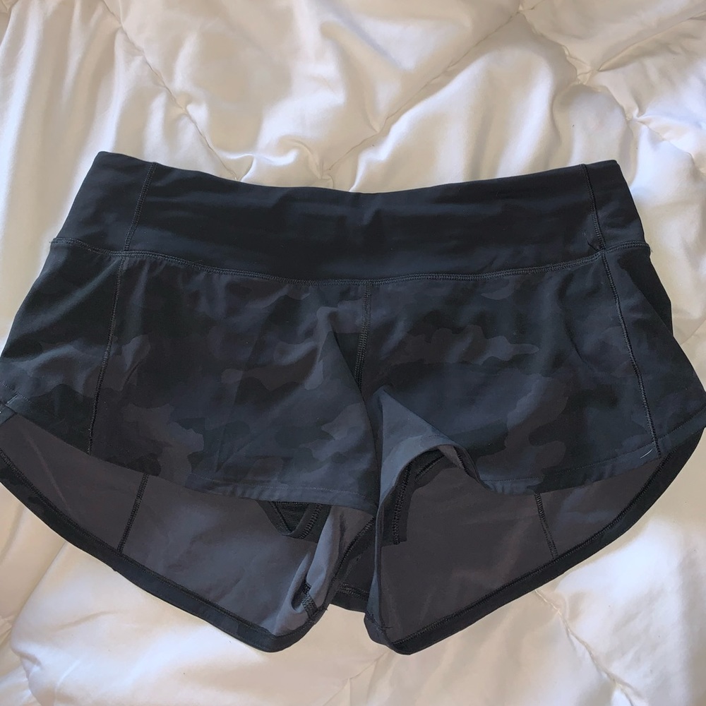 Black Camo Lululemon Speed-up Shorts